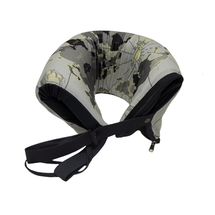 CUELLO MEMORY FOAM 3 EN 1 - MAPA GRIS